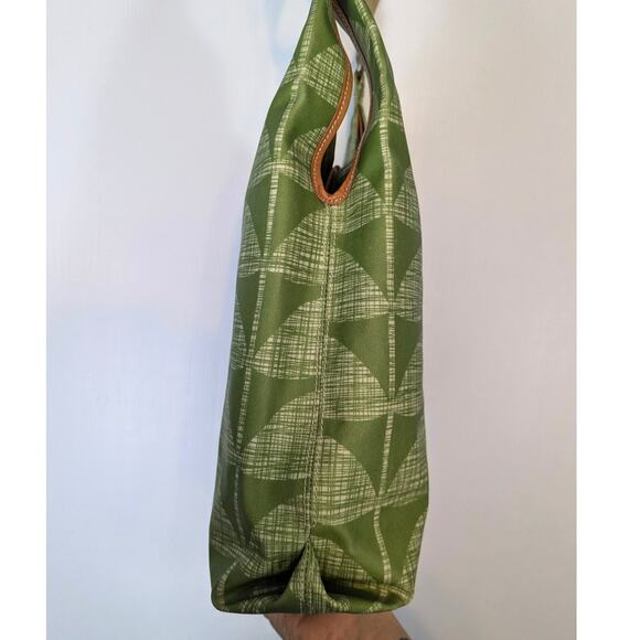 Orla Kiely Coated Canvas Midi Crossbody Shoulder Hobo Bag Green Multi Stem - Picture 11 of 12